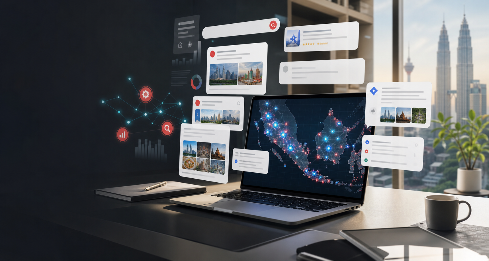 AI SEO visibility map for Malaysian businesses across search and AI answer engines